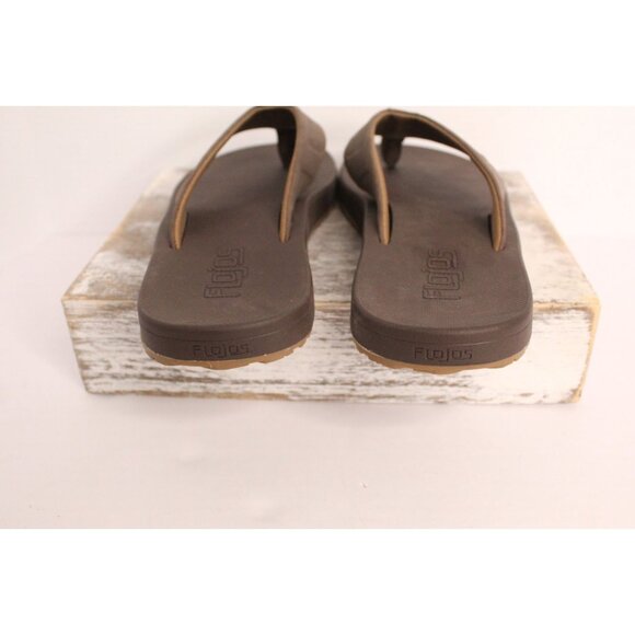 FLOJOS Bajo Memory Foam Flip Flops Sandals Men's 8 Brown Tan Casual NWOB - Picture 4 of 8